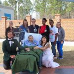 valentines wedding portrait in healing garden