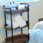 tiered toiletries cart in activities of daily living room